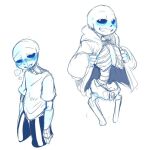  2017 animated_skeleton blue_blush blush bottomless clothed drooling flashing hooded_jacket hoodie jacket monster sans sans_(undertale) sinfulsanspar skeleton solo undead undertale undertale_(series) 