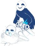  2017 2d 2d_(artwork) animated_skeleton blue_blush blue_tongue blush bottom_sans crying crying_with_eyes_open from_behind gaster gaster_(undertale) grabbing_pillow male male_penetrating monster penetration sans sans_(undertale) sanster seme_gaster sex sinfulsanspar skeleton smiling tears tongue tongue_out top_gaster uke_sans undead undertale undertale_(series) video_games yaoi 