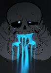 2022 2d animated_skeleton black_background bodily_fluids bodily_fluids_in_mouth bottom_sans clothed crying crying_with_eyes_open dark dark_background digital_media_(artwork) fluids hoodie logo_(pixiv_id_30462562) monster monster_boy sans sans_(undertale) skeleton solo_focus submissive sweat tears uke_sans undead undertale undertale_(series)