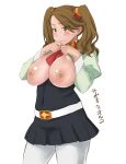 1girl big_breasts breast_focus breasts brown_eyes brown_hair female_focus female_only gundam gundam_build_fighters gundam_build_fighters_try long_hair sazaki_kaoruko shoumaru_(gadget_box) solo_female solo_focus tagme teen twin_tails