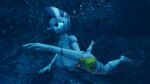  1girl 3d bag big_breasts breasts breathhold cave curvy danil4h female freediving friendship_is_magic hasbro my_little_pony nipples nude nudist nudity solo swimming underwater zecora zecora_(mlp) 