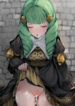  1girl 1girl 1girl bangs bar_censor black_dress blood blush censored closed_eyes clothed_female cowboy_shot cum cum_drip cum_in_pussy dress dress_lift drill_hair echigoya_takeru female_focus female_only fire_emblem fire_emblem:_three_houses flayn_(fire_emblem) garreg_mach_monastery_uniform green_hair hair_ornament lifted_by_self long_hair long_sleeves mature mature_female nabatean_(fire_emblem) open_mouth pussy solo_female solo_focus tagme vaginal_blood virgin virginal_blood 