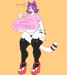 1girl 1girl 2016 absurd_res anthro areola big_breasts bottomless breasts cat clothed clothing erect_nipples feline footwear furry high_heels high_res huge_breasts mammal naomi nipple_bulge nipples plankboy platform_footwear platform_heels pussy sandals shoes thick_thighs wedges wide_hips