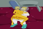 anal anus bouncing_breasts breasts cowgirl_position cum erect_nipples erect_penis homer_simpson marge_simpson nude sfan sound the_simpsons underwater_sex webm