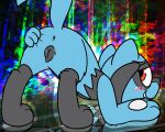  1girl anus blush nintendo pokefound pokemon pussy riolu 