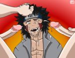 bukkake cum gninrom kiba_inuzuka lowres muscle naruto oral penis tattoo yaoi