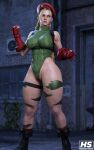 1girl 3d 3d_(artwork) big_breasts blonde_hair blue_eyes boots cammy_white capcom hagiwara_studio street_fighter street_fighter_6 tagme thick_thighs tight_clothing tight_fit