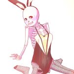 1:1 1:1_aspect_ratio 1boy 2023 2d alternate_costume animal_ears animated_skeleton arm_support black_bunny_ears black_bunnysuit blue_blush blush bunny_ears bunnysuit crossdressing digital_media fake_animal_ears fishnet_legwear looking_away male male_only monster rabbit_ears s2ames2 sans_(undertale) simple_background sitting skeleton solo_male sweat teeth undead undertale undertale_(series) wariza white_background white_wrist_cuffs wrist_cuffs