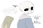 2023 animated_skeleton banknote blue_hoodie blue_jacket clothed english_text freaking_out hooded_jacket hoodie jacket male male_focus marusi_(pixiv_id_86049082) money monster monster_boy sans sans_(undertale) simple_background skeleton solo_focus text undead undertale undertale_(series) unseen_character unseen_male unseen_male_face upper_body white_background