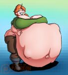 1boy 1girl alex_(minecraft) big_ass digestion dominant_female happy huge_belly huge_breasts minecraft steve_(minecraft) struggling struggling_prey thick_thighs unwilling unwilling_vore vore vore_belly