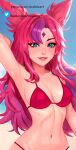  aneleheart bikini pool_party_series xayah xayah_(league_of_legends) 