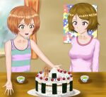  2_girls artist_name artist_request brown_hair female_focus high_res koizumi_hanayo love_live! love_live!_school_idol_project short_hair 