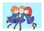  3_girls artist_name artist_request brown_hair female_focus high_res koizumi_hanayo love_live! love_live!_school_idol_project short_hair 