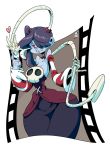  1girl ass big_ass blue_skin breasts happy hips leviathan_(skullgirls) sienna_contiello skullgirls slb squigly_(skullgirls) stitched_mouth wide_hips zombie_girl 