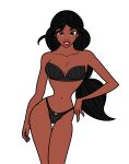 aladdin_(series) alluring arabian athletic athletic_female bra dark-skinned_female disney disney_princess female_abs fit fit_female hourglass_figure lingerie looking_at_viewer pinup princess_jasmine small_waist wolffhunter_art