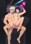 1girl autumnsacura bakugou_katsuki bob_cut breasts chair_sex completely_nude dripping hand_on_breast hetero high_resolution kyoka_jiro male muscle muscular_male my_hero_academia nipples nude nude_female nude_male penetration sex short_hair vaginal vaginal_juices