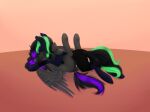 <3 alicorn dark_shadow friendship_is_magic green_hair kissing kissing mali_popa mali_popa_dark_dash my_little_pony on_floor original original_character purple_hair pussy pussy_juice sex two_tone_hair unicorn wings