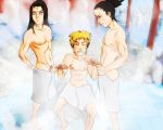  3boys anma bath handjob hyuuga_neji multiple_boys nara_shikamaru naruto neji_hyuuga penis towel uncensored yaoi 