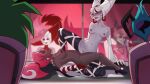  age_difference alastor_(hazbin_hotel) androgynousnail breasts carmilla_carmine hazbin_hotel legs medium_breasts nude rosie_(hazbin_hotel) scissoring twitter velvette_(hazbin_hotel) vivienne_medrano vivziepop yuri 