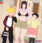 1boy 2_girls 3d big_breasts bikini black_hair blonde_hair blue_eyes boruto:_naruto_next_generations breasts danp3d erection female_pervert hinata_hyuuga imminent_sex incest medium_hair miniskirt mother_&_daughter mother_&_son naruto naruto_(series) penis pervert pink_skirt sex_invitation sexually_suggestive short_hair shorts skirt uzumaki_boruto uzumaki_himawari