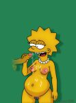  cum_on_breasts large_areolae lisa_simpson lisalover medium_breasts penis pregnant pubic_hair the_simpsons 