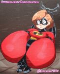  1girl 1girls 2024 2d ass ass big_ass big_ass blush bob_cut bodysuit bondage brown_hair chickpea color colored dark_background digital_drawing_(artwork) disney elastic elastic_body elastigirl eyemask eyes_wide_open female_only helen_parr hero heroine heroine_in_trouble high_collar high_heels huge_ass huge_ass latex light-skinned_female mask masked_female milf on_floor pixar pixar_mom presenting short_hair simple_background spandex stretch stretching stretchy superhero superhero_costume superheroine the_incredibles tied_up vhs_filter wide_eyed 