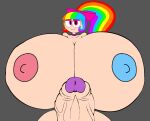  bearalphar34fan_v2 blue_nipple futanari huge_penis hyper_breasts looking_at_viewer purple_tip rainbow_kitty101 red_nipple tagme the_adventures_of_ra1nb0wk1tty_and_her_allies 