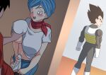 1girl 1girl 2boys attractive beautiful_female beautyful big_breasts bitch blue_hair bodysuit breasts bulma cheating_(relationship) dragon_ball dragon_ball_super erection excited excited_for_sex exhibitionism female_focus female_pervert female_pov female_pubic_hair female_sub femdom handjob handjob_gesture hooker masturbation penis perfect perfection pervert prostitute prostitution provocating provocative pussy sex_invitation sexually_suggestive short_hair submission vegeta