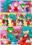  4girls adventures_of_sonic_the_hedgehog amy_rose aqua_fur archie_comics bbmbbf breezie_the_hedgehog cosmo_the_seedrian furry hooters mobian_hooters mobius_unleashed palcomix pink_eyes sega shade_the_echidna sonic_(series) sonic_the_hedgehog_(series) sonic_x two_tone_hair white_gloves 