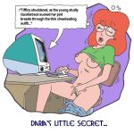 breasts computer daria daria_morgendorffer karstens kevin_karstens masturbation pulled_up_shirt shirt_up