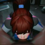  1boy 1girl 3d 3d_(artwork) 3d_animation 3d_model asian asian_female breasts breasts_out brown_eyes brown_hair clothed clothing d.va dark-skinned_male dark_skin deepthroat deepthroat_no_hands eoran eoran_incubus fellatio first_person_view gif interracial kneel kneeling_female kneeling_oral_position lewdheart_(heart_lewd/iheartvoiceover) licking light-skinned_female light_skin longer_than_30_seconds looking_at_viewer looking_up loop looping_animation male/female male_pov moaning on_all_fours oral overwatch overwatch_2 pov pov_eye_contact sfx slow solo_focus sucking sucking_penis tongue 