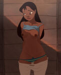  1girl 1girl 1girls big_ass big_ass brown_eyes brown_hair coolerinker dark-skinned_female dark_skin disney disney_channel female_focus female_only inker_comics inkershike lilo_and_stitch medium_breasts nani_pelekai nervous nervous_smile solo_female solo_focus thick_thighs wide_hips 