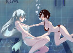  2_girls 2girls breasts female female_only marima nude nudity only_female rooster_teeth ruby_rose rwby underwater weiss_schnee 