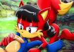  archie_comics ball_sucking bbmbbf blush cum erect_penis erection li_moon mobius_unleashed palcomix sega sonic_(series) sonic_the_hedgehog sonic_the_hedgehog_(series) 