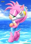 1girl amy_rose anthro ass bbmbbf breasts female_only looking_at_viewer mobius_unleashed nipples palcomix sea sega sonic_the_hedgehog_(series)