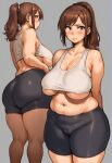  1girl ai_generated ass azuma_hisato big_ass big_breasts breasts brown_hair cameltoe dat_ass fat_ass fat_butt female_only high_res himawari_wa_yoru_ni_saku hpeq huge_ass light-skinned_female light_skin looking_at_viewer pale-skinned_female ponytail solo_female standing takeda_hiromitsu thick_thighs thighs under_boob white_skin 