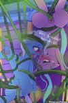 2girls anal anal_penetration double_penetration female_unicorn friendship_is_magic horn lumineko my_little_pony pony sex starlight_glimmer suspended_in_midair tail tentacle_sex tentacles trixie unicorn vaginal vaginal_penetration