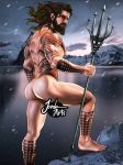 1boy aquaman arthur_curry asking_for_it ass beard butt dc_comics justice_league long_hair male muscle muscles muscular naked nude offering presenting_ass presenting_hindquarters spread_legs tattoo teasing yaoi