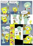 2boys duo english_text erect_penis erection fellatio hand_on_penis holding_penis licking_penis male_only oral penis sex spongebob spongebob_squarepants squidward_tentacles sucking_penis yaoi