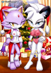  1girl 2_girls animal_ear_fluff anthro anthro_only archie_comics areola barby_koala barefoot bbmbbf big_breasts blaze_the_cat blue_eyes blush blush breasts breasts_out cat christmas christmas_outfit christmas_tree diamond_level eyelashes feet feline female_only fur furry humanoid_feet inner_ear_fluff mobian_(species) mobius_unleashed multicolored_fur nipples nude nude one_eye_closed palcomix pietros_secret_club purple_fur pussy pussy santa_hat see-through_clothing sega sega sex smile soles tail toes white_fur yellow_eyes 