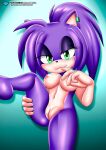  1girl anthro bbmbbf blush breasts diamond_level female_only looking_at_viewer mobian_(species) mobius_unleashed nipples nude original_character palcomix pietros_secret_club pussy sega sonic_the_hedgehog_(series) 