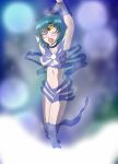  1girl ami_mizuno armpits arms_up bdsm bishoujo_senshi_sailor_moon blue_hair blush bondage bound breasts choker closed_eyes detransformation hair henshin magical_girl mizuno_ami naked_ribbon nipples open_mouth ribbon ribbons sailor_mercury sailor_moon short_hair solo tears tiara transformation 