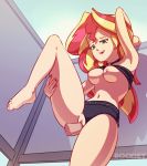 1girl armpit barefoot breasts disembodied_penis equestria_girls exposed_breasts friendship_is_magic gif humanized long_hair male/female mostly_nude my_little_pony penis_in_pussy pussy raised_leg rockset sex standing sunset_shimmer sunset_shimmer_(eg) swimsuit swimsuit_aside thrusting thrusting_into_pussy two-tone_hair vaginal vaginal_penetration vaginal_sex