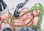  aphrodite_ix aphrodite_ix_(series) ed_benes elbow_gloves green_hair gun image_comics top_cow weapon 