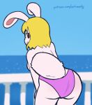  1girl alternate_version_available animal_ears animated anthro big_ass blonde_female blonde_hair brown_eyes bunny_ears bunny_girl bunny_tail bunnygirl carrot_(one_piece) dat_ass fat_ass female_focus female_only furry gif huge_ass large_ass one_piece oofrowdy panties panties_only purple_panties purple_underwear rabbit shaking shaking_ass shaking_butt thick_ass topless yellow_hair 