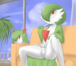 ambiguous_gender anthro female gardevoir ice_pop kirlia m milf mother pokemon pussy red_eyes sitting