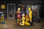  1girl aged_up bart_simpson big_breasts clothing collar crossover high_heels human lingerie lisa_simpson luann_van_houten maggie_simpson maude_flanders milf milhouse_van_houten monocone piercing stockings the_simpsons 