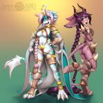  2_girls abluedeer anthro big_breasts breasts female_only fur furry tagme yiff 