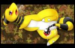  ampharos blush darkmirage drool ear_markings female looking_at_viewer markings masturbation on_back outside panting pokemon pokã©mon purple_eyes pussy pussy_juice saliva solo tail tail_markings tail_stimulation yellow 