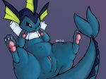  darkmagician1212 female hindpaw paws pokemon pokã©mon presenting solo spreading vaporeon 